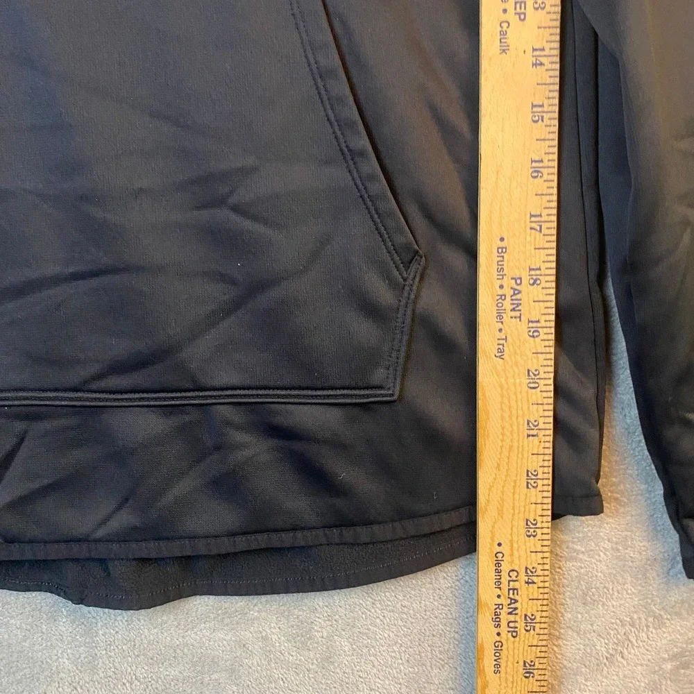 Under Armour Mens XS Black Hoodie Pullover Big Logo Loose Fit Kangaroo Pocket